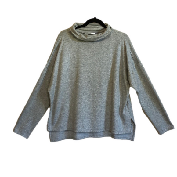 JOY LAB Womens Large Grey Cowl Neck Long Sleeve Modal Blend Oversized Sweatshirt - Picture 1 of 7